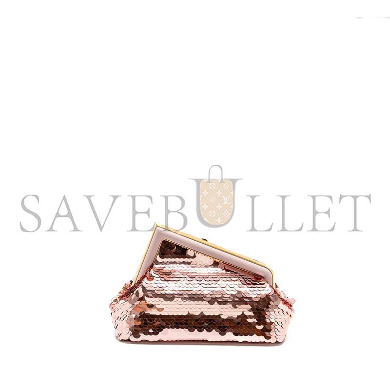 F**di small first clutch bag sequin pink (26*18*9.5cm)